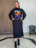 VESTIDO CROPPED MOLETOM BRASIL