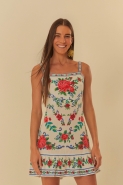 VESTIDO CURTO FLOR REALEZA
