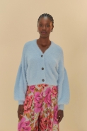 CARDIGAN CURTO PELINHO AZUL