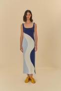 VESTIDO RECORTES PATCH CREPE