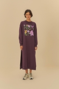 VESTIDO CROPPED MOLETOM FARM RIO FLORES