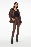 JAQUETA LIKE LEATHER ALONGADA