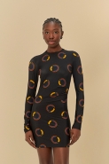 VESTIDO CURTO MANGA LONGA TUCA POA