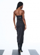 VESTIDO LISTRADO PRETO/OFF