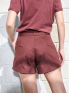 SHORT OPEN MARROM TERRACOTA