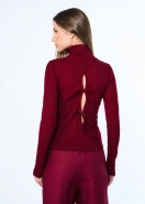 BLUSA CANELADA BORDO OPEN