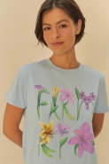 TSHIRT FIT FARM RIO FLORES AZUL