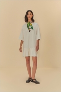 VESTIDO CURTO PREGAS OFF