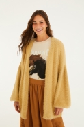 CARDIGAN TRICOT PELINHO BEGE