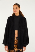 CARDIGAN TRICOT PELINHO PRETO