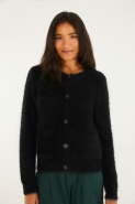 CARDIGAN PELINHO CURTO PRETO