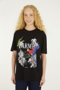 TSHIRT MEDIA PAISAGEM IPANEMA PRETA