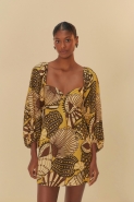 VESTIDO CURTO MISTURA DE CAJU