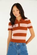 TSHIRT POLO TRICOT LISTRADA