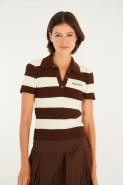 TSHIRT POLO TRICOT LISTRADA