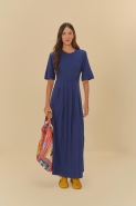 VESTIDO CROPPED PREGAS TSHIRT AZUL