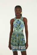 VESTIDO CURTO AZULEJO FLORIDO