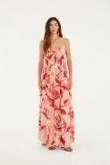 VESTIDO LONGO ROSAS PINTADAS