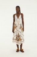 VESTIDO LENCO JARDIM MAJESTOSO BEGE