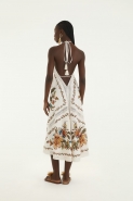VESTIDO LENCO JARDIM MAJESTOSO BEGE
