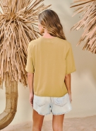 CAMISETA OPEN VERDE RAFFIA