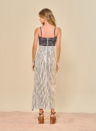 VESTIDO LINHO OPEN ESTAMPA STRIPES