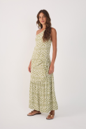 VESTIDO CROPPED CREPE ESTAMPA JARDIM
