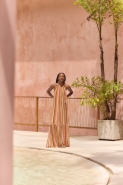 VESTIDO LONGO LUREX ESTAMPA BOSQUE