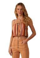 BLUSA BALONE LUREX ESTAMPA BOSQUE