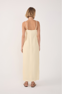 VESTIDO MIDI LINHO ESTAMPA TROPICANA