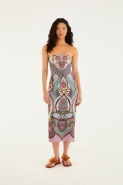 VESTIDO MIDI SEM ALCA NIRVANA