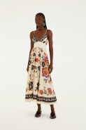 VESTIDO MIDI FLOR DE FITA