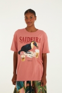 TSHIRT MEDIA SAIDEIRA ROSA DENGO