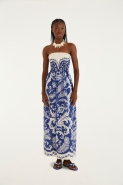 VESTIDO MIDI SEM ALCAS SANTORINI