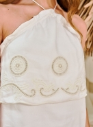 VESTIDO LINHO BORDADO OFF SHELL OPEN