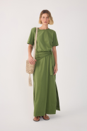 VESTIDO TSHIRT PAREO VERDE COCO