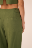 CALCA LINHO ALETA LATERAL VERDE COCO