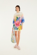 VESTIDO TSHIRT BIG FLORAL MALU SILK