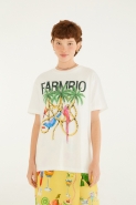 TSHIRT MEDIA CORDAS E AVES COLORIDA