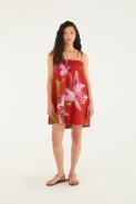 VESTIDO CURTO FLORAL ORQUIDEA