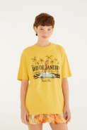 TSHIRT MEDIA BRASILEIRINHO RIO AMARELO