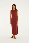 VESTIDO CROPPED DECOTE RIB