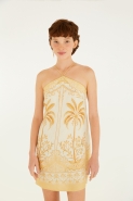 VESTIDO CURTO PAISAGEM TROPICAL