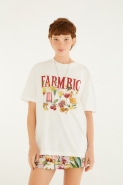 TSHIRT MEDIA DRINKS FARM RIO OFF WHITE