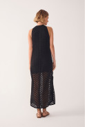 VESTIDO TRICOT RESORT LUREX PRETO