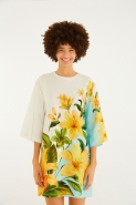 VESTIDO TSHIRT BIG FLORAL SAMANTA