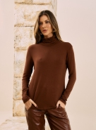 BLUSA OPEN MARROM MALFITANO