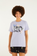 TSHIRT FIT RIO CALCADAO FLORES AZUL
