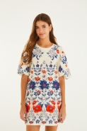 VESTIDO TSHIRT MG FOFA FLORAL LINA
