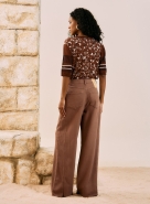 CALCA SARJA BASIC COMFORT MARROM MALFITANO OPEN